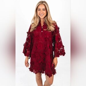 GORGEOUS! NWT J. Marie Seraphina Dress- Color- Wine: Size- X-Small